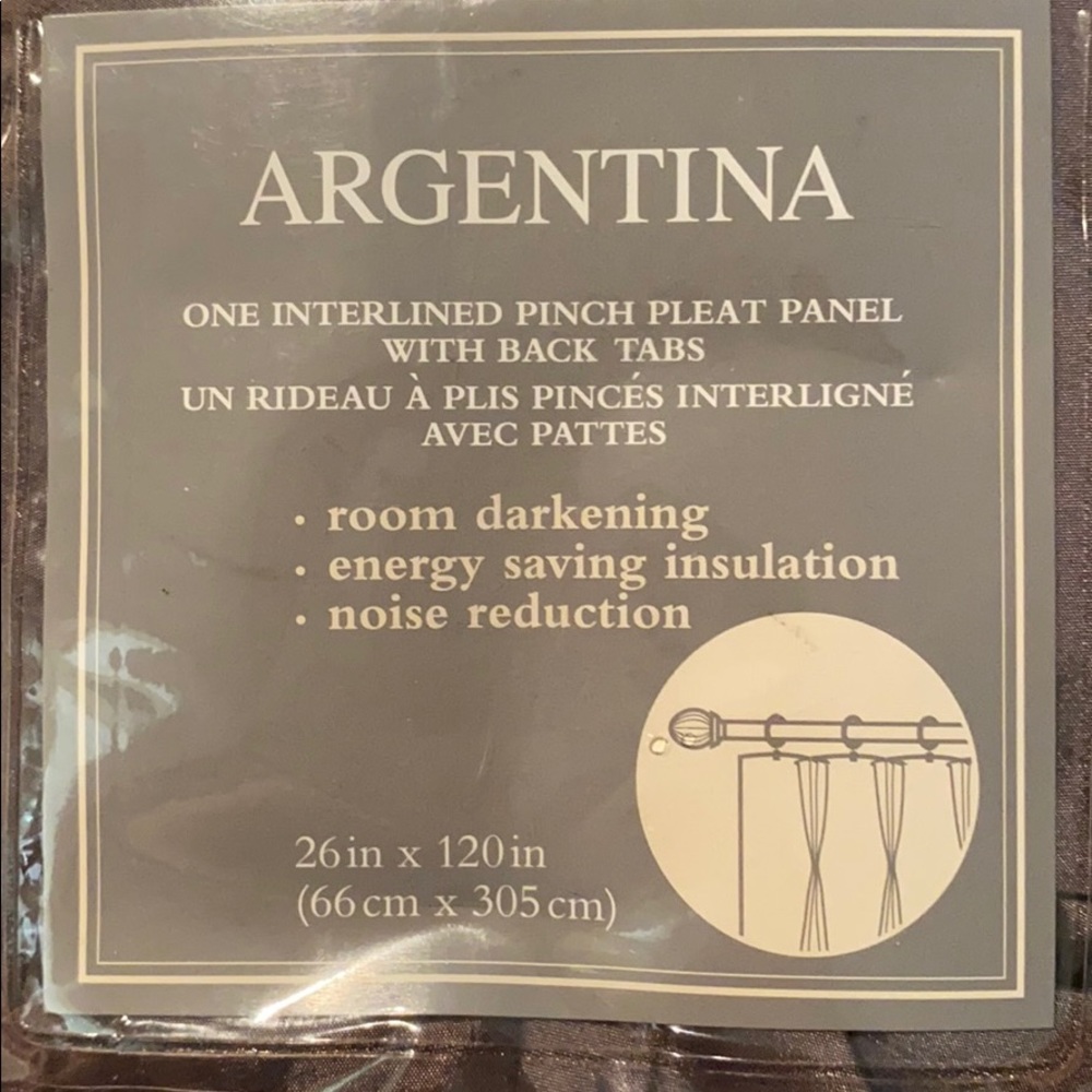 BROWN SHINEY 1 CURTAIN TWO PIECE